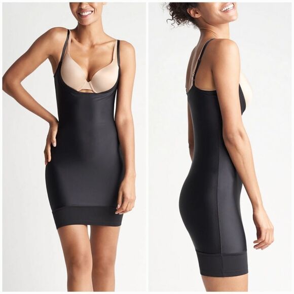 Yummie Tummie Wear You Own Bra Bustless Zoned Shaping Smoothing Slip In Black S - Picture 1 of 8